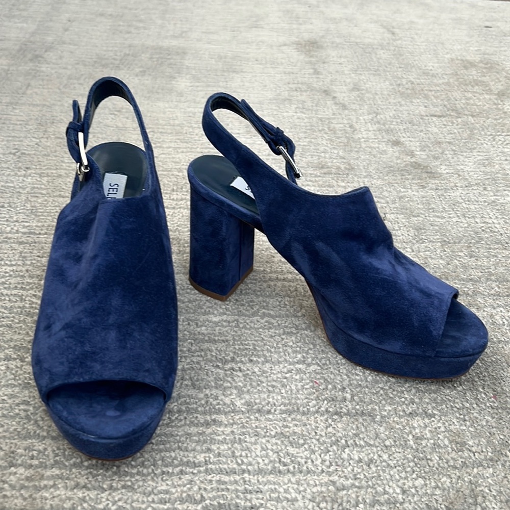 Blue Suede Heels